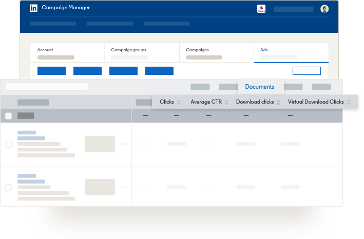 Image of LinkedIn Document Ads interface for proving Document Ads ROI